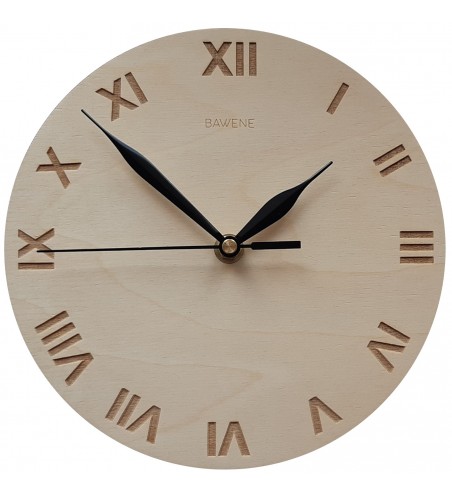 Zegar ścienny drewniany klasyczny elegancki 21cm