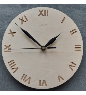 drewniany zegar na ścianę 21cm