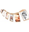 Girlanda drewniana 12 tabliczek do zdjęć dziecka | GR01