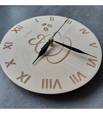 zegar ścienny drewniany 21cm